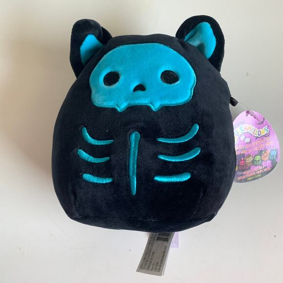 Squishmallow Skeleton Squad 7" Halloween Plush Stuffed Animal Black Serge Stump - Picture 4 of 12